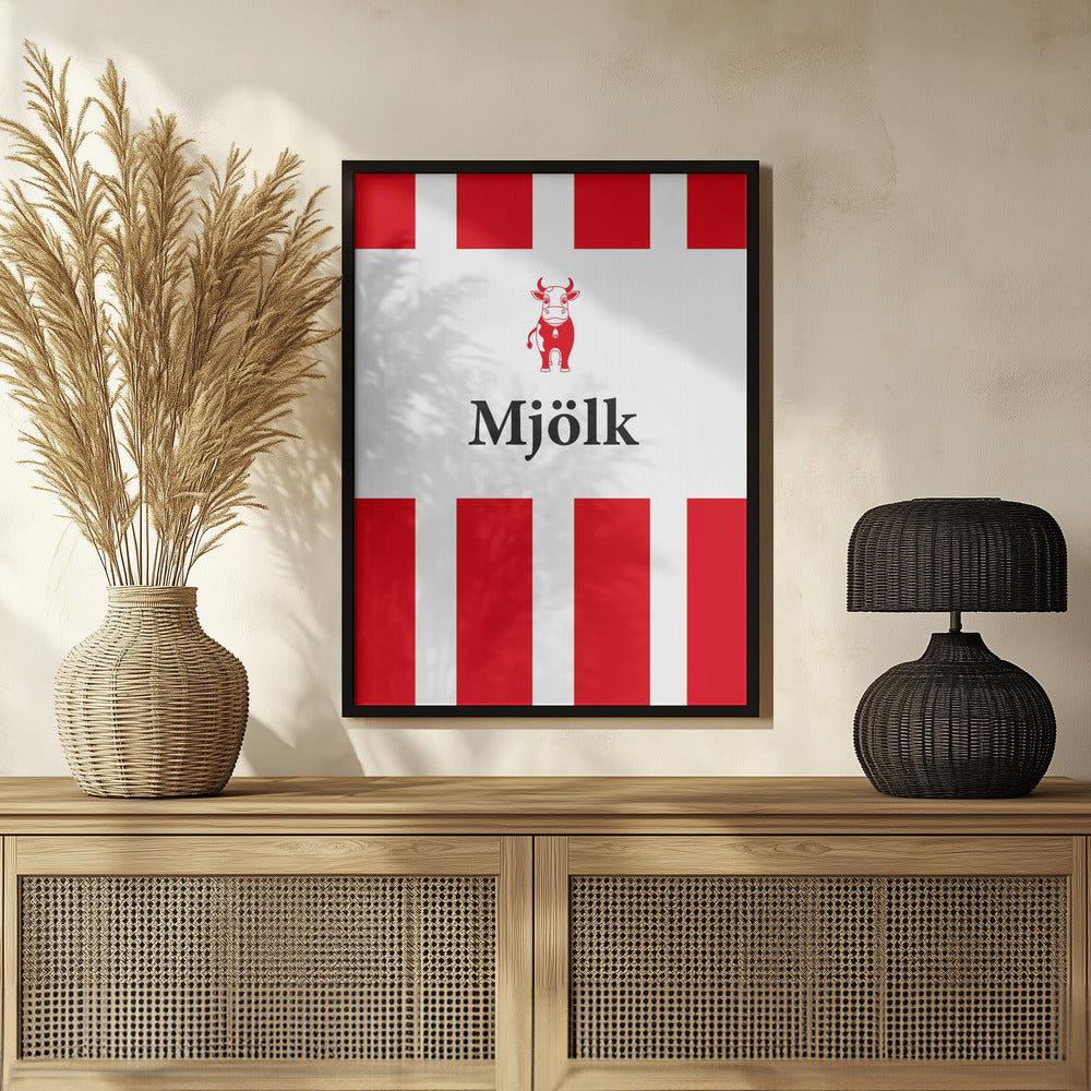 Mjölk Röd Poster