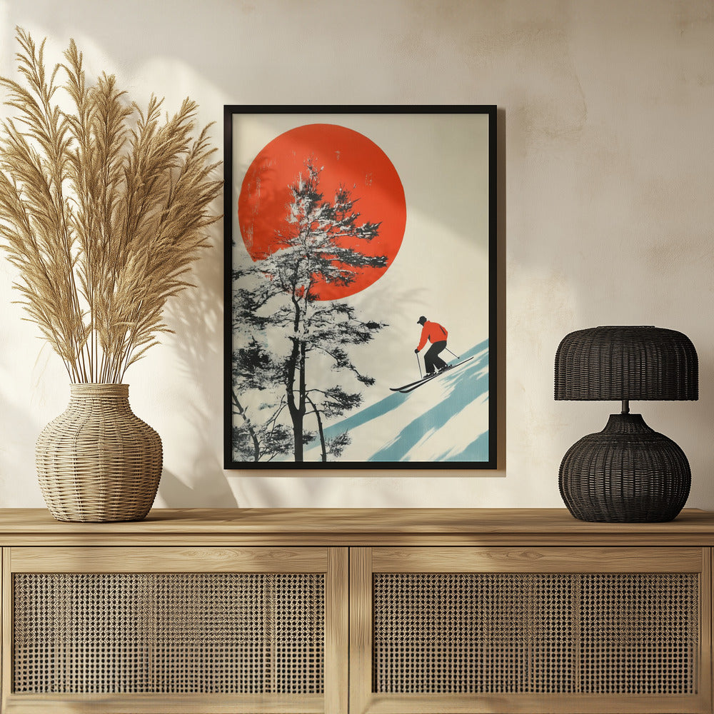 Skiing In Japan Poster