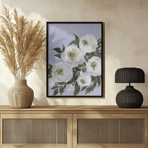 Evadne peonies in lilac Poster