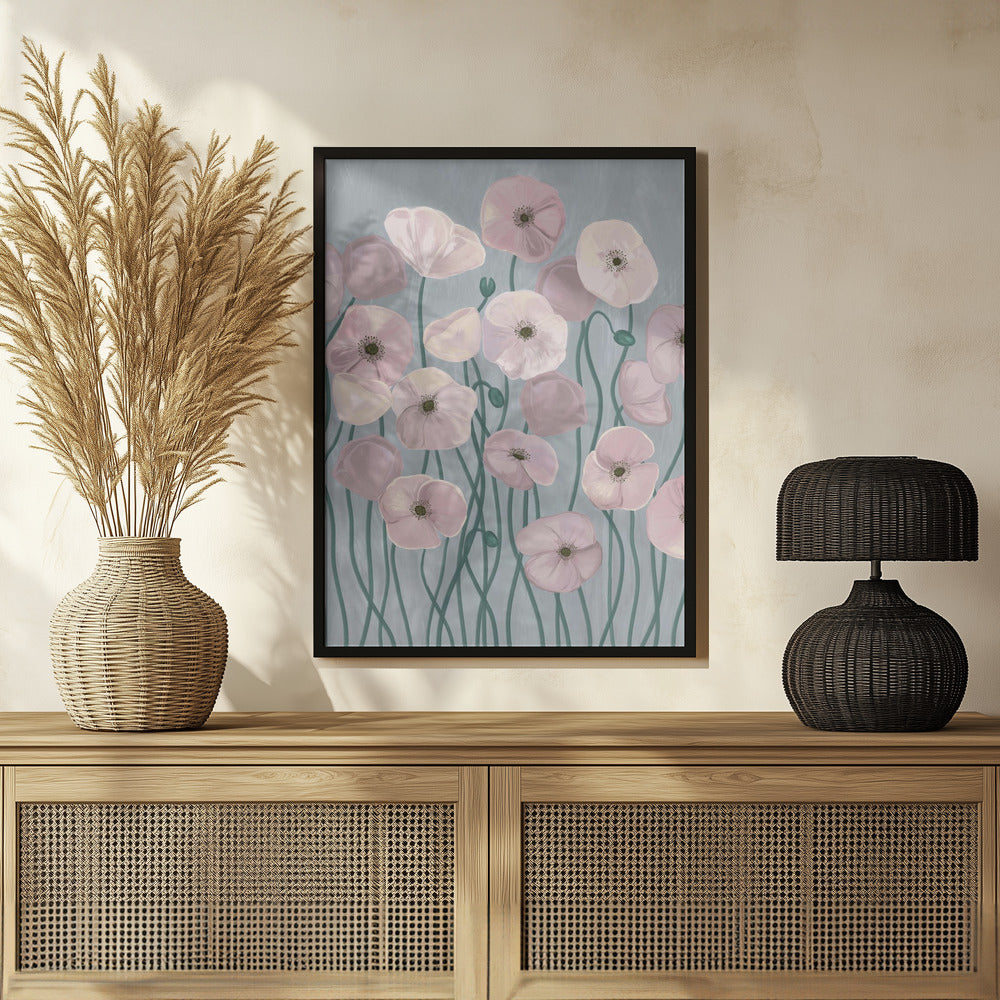 Light Poppies Poster