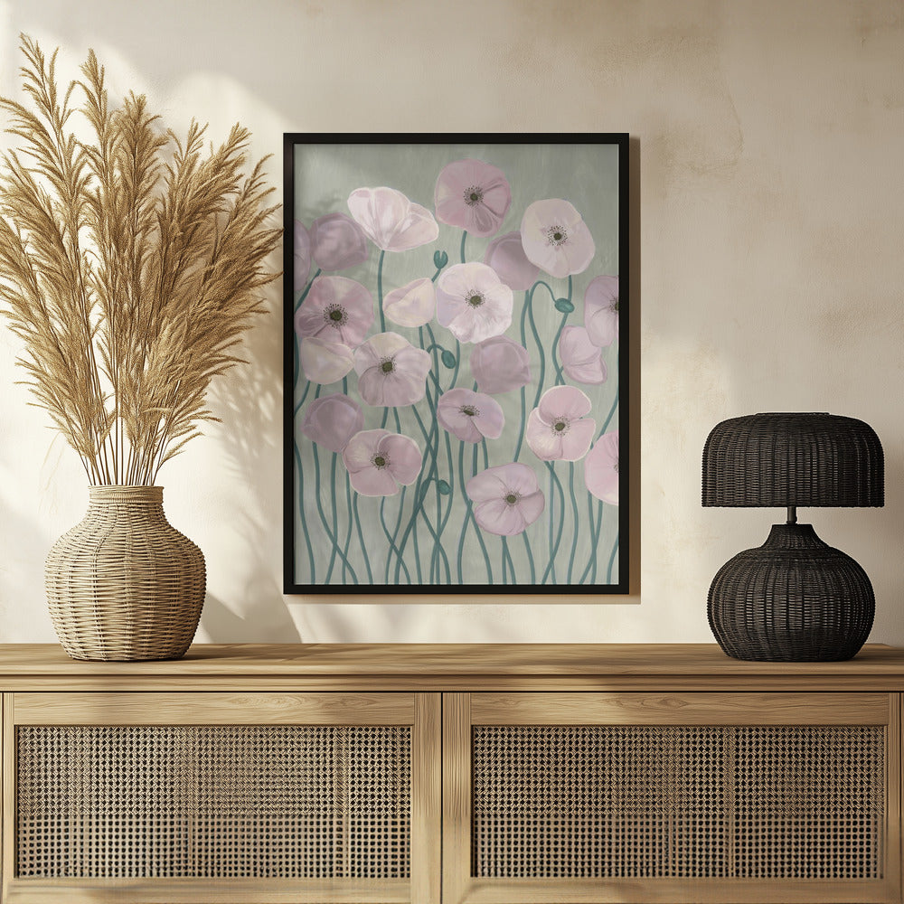 Light Poppies Poster