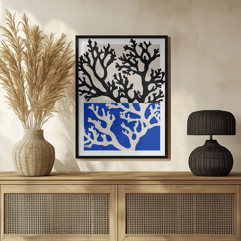 Coral (Blue) Poster