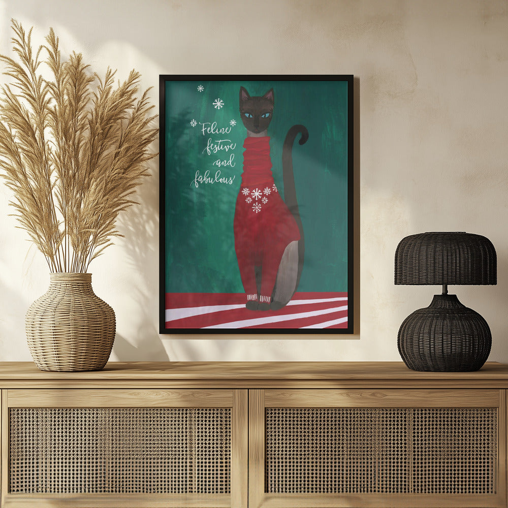 Feline festive and fabulous Poster