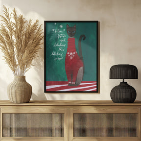 Feline festive and fabulous Poster