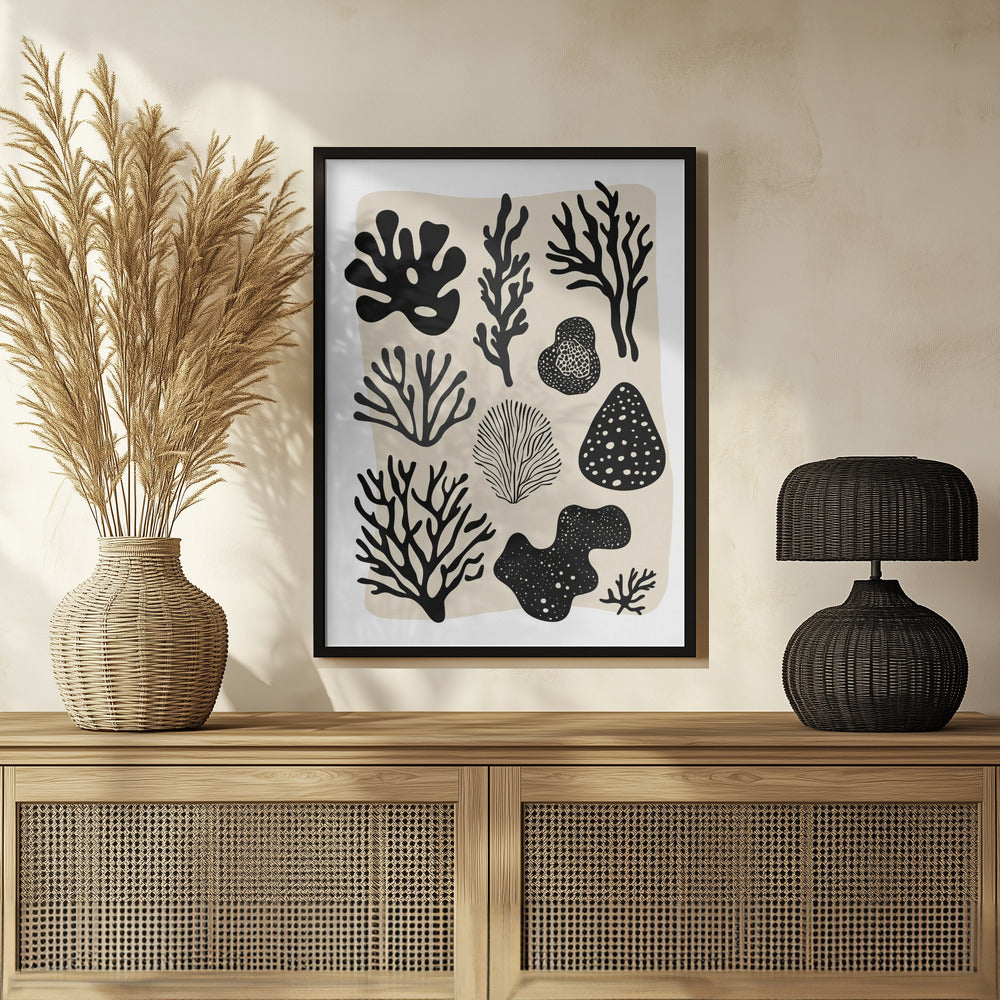 Coral Collection (black) Poster