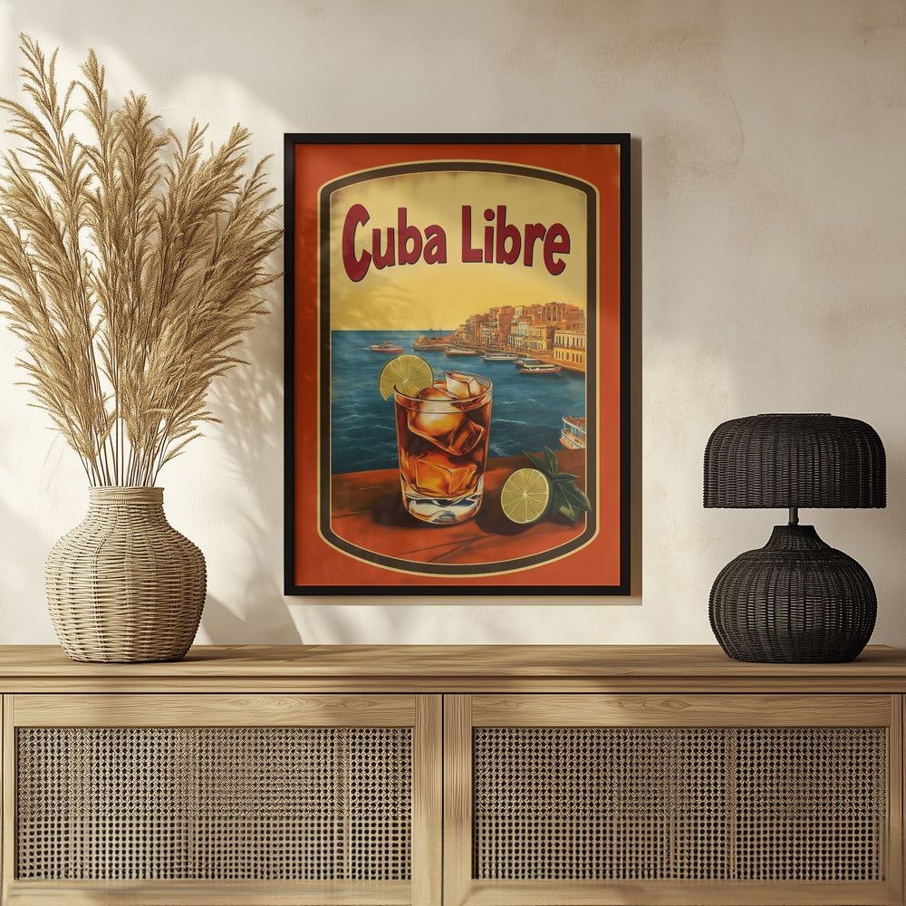 Cuba Libre Vintage Commercial Poster