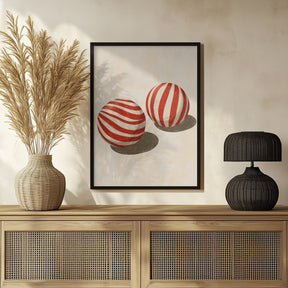 Striped balls Poster