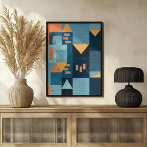 B Klee Coral Blue - Bauhaus Poster