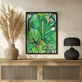 Lush Bohemian Tropical Leaves Poster