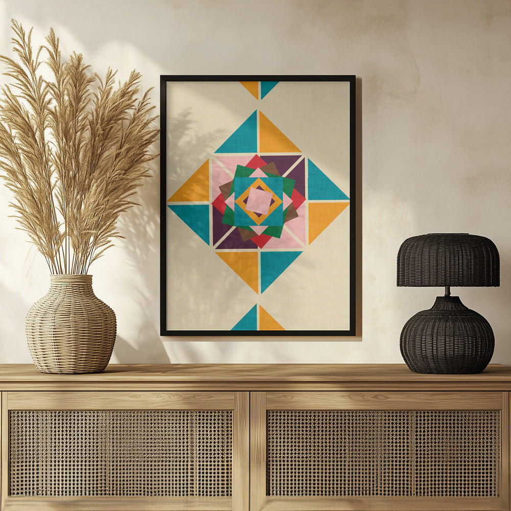 Wind Rose Beige Poster