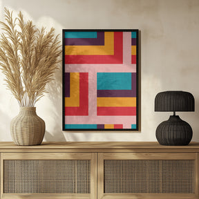 Abstract Mod Cubes M Poster