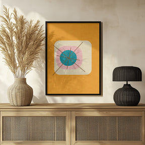 Flower Eggs Yellow - Mid Century Modern Poster