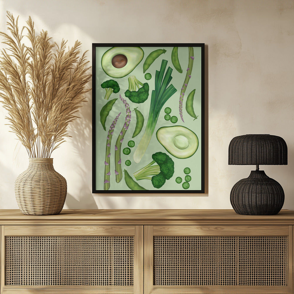 Green vegetables Poster