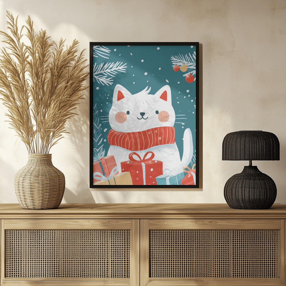 Christmas Cat Poster