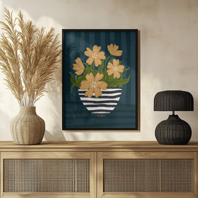 Striped Vase Poster