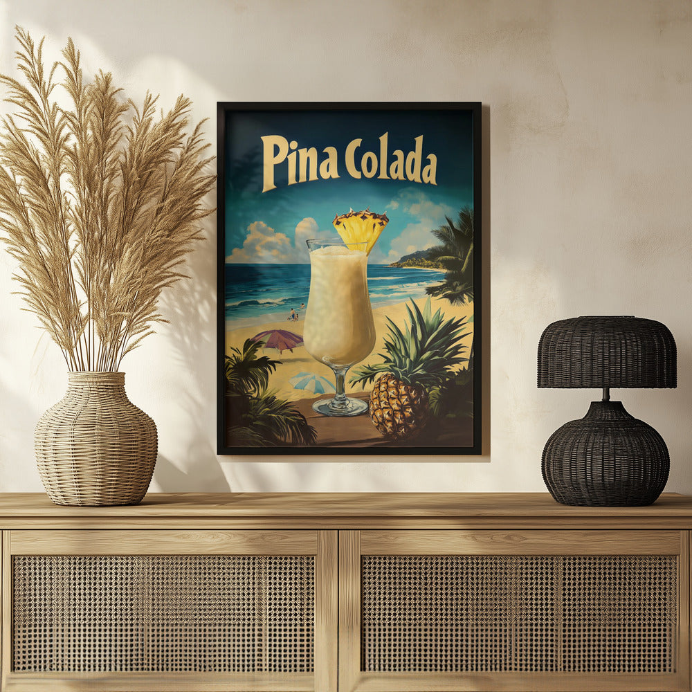 Pina Colada Vintage Poster