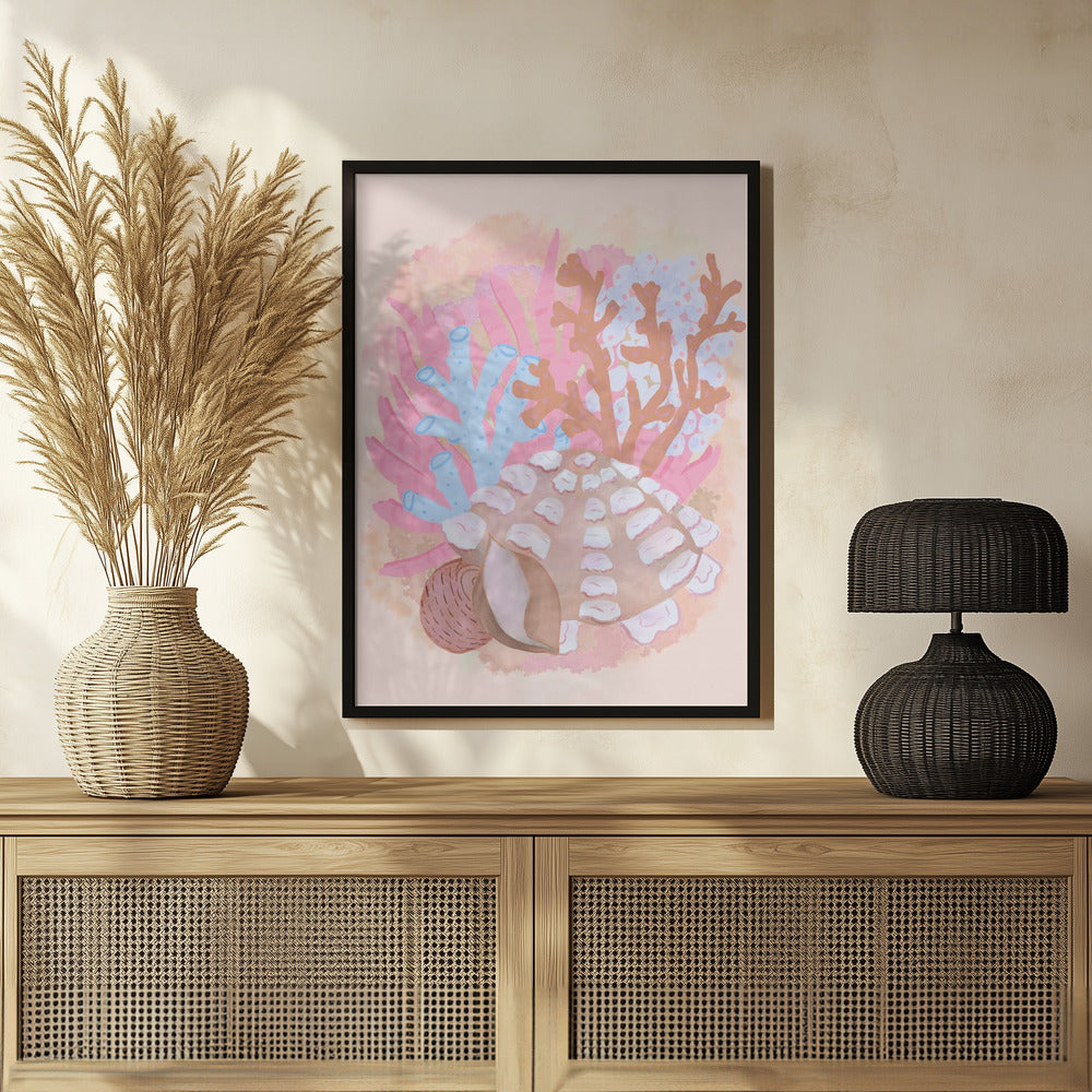 Pink Seashells Poster