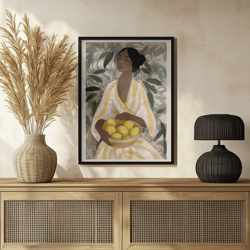 Citrus Garden Woman Poster