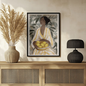 Citrus Garden Woman Poster