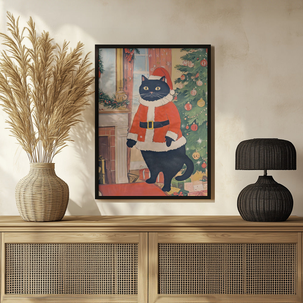 Christmas Cat Poster