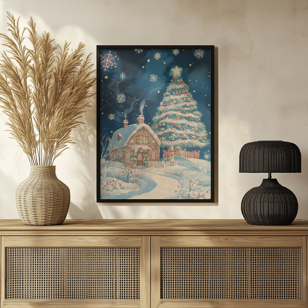 Snow Christmas Town Poster