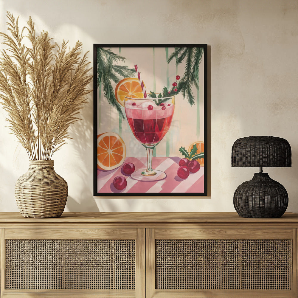 Christmas Red Cocktail Poster