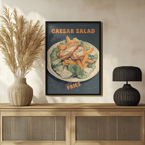 Caesar Salad With Fries Poster