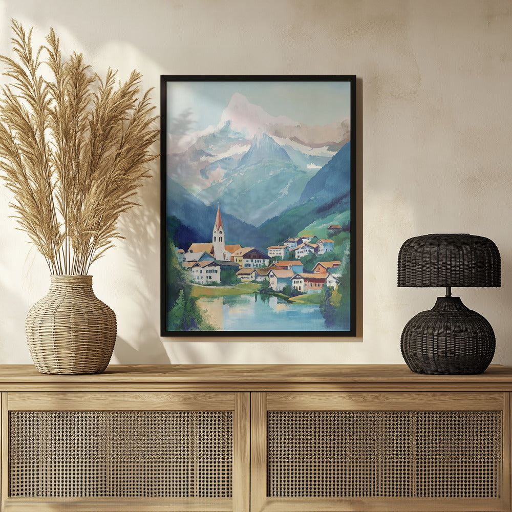 Grindelwald Switzerland Painting Poster