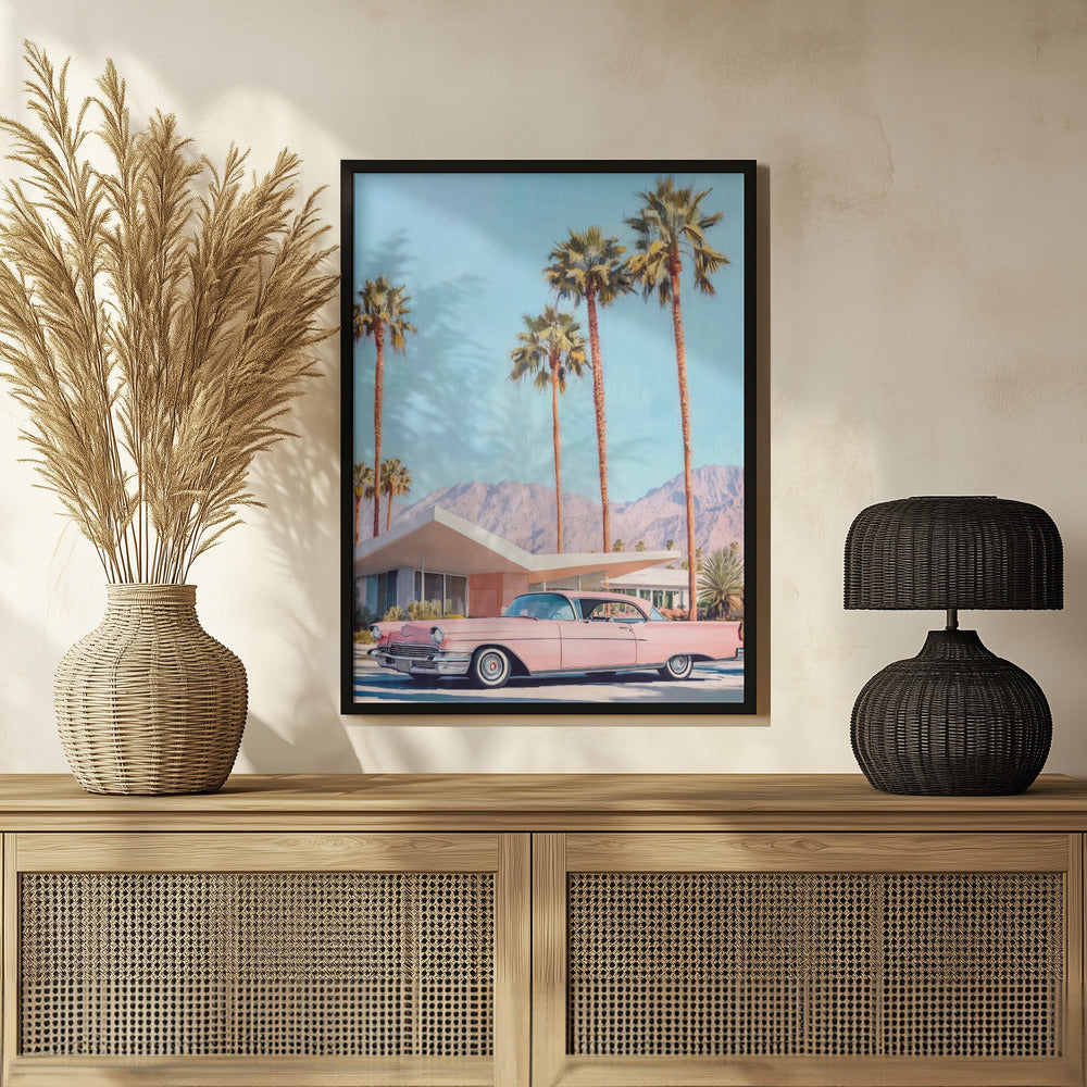 California Vintage Car Poster