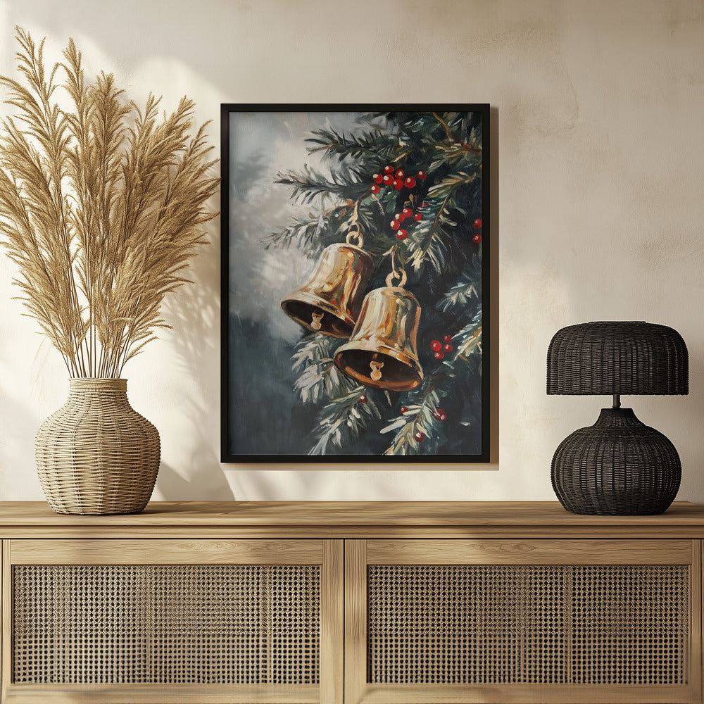 Christmas Golden Bells Poster