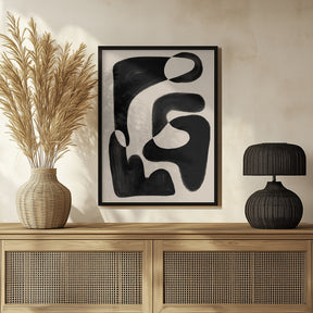 Abstract Beige Black Poster