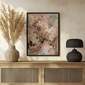 Abstract Mocha No 1 Poster