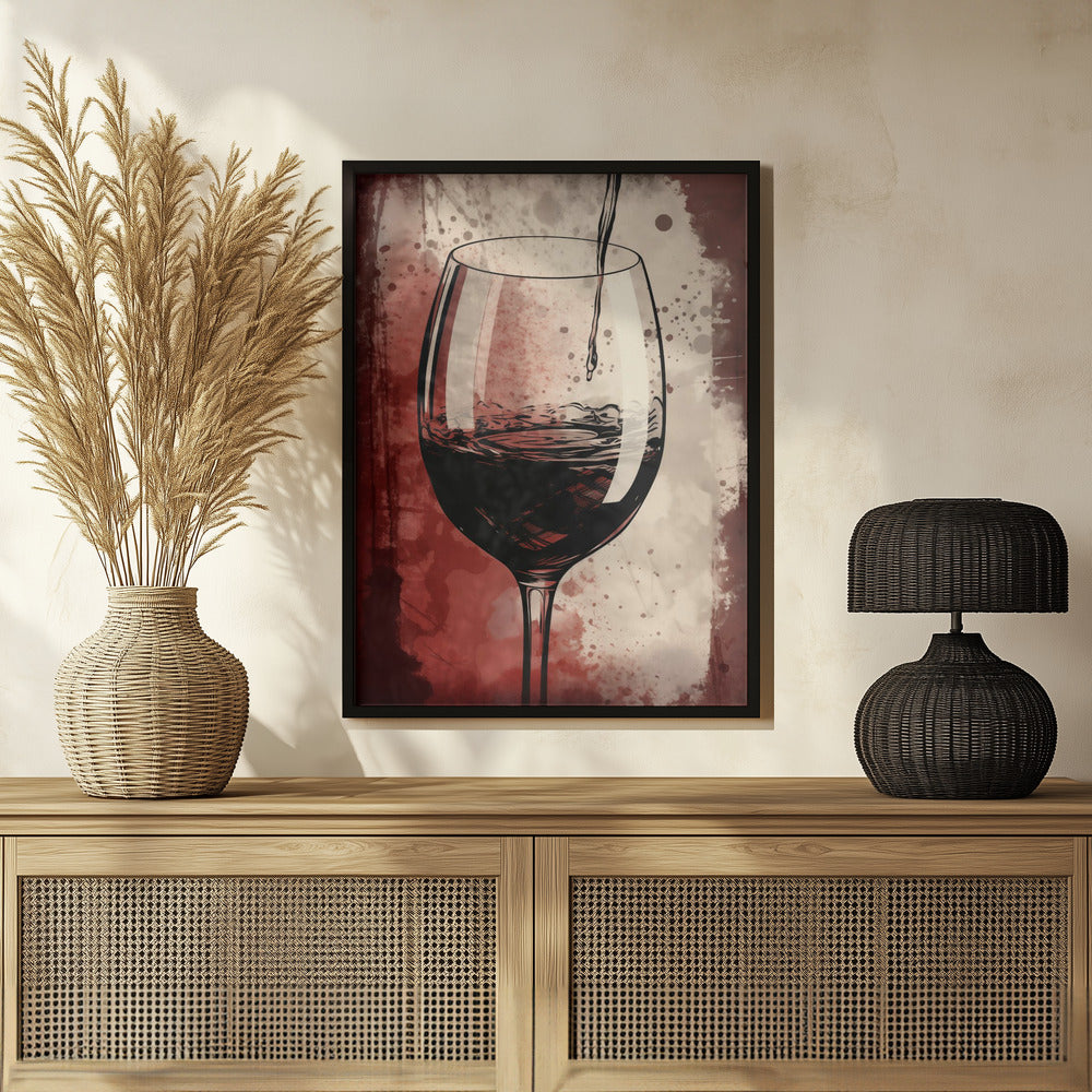 Red Red Wine No 5 Poster