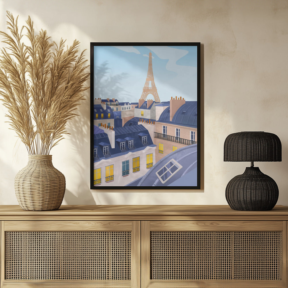 Paris Rooftops Poster