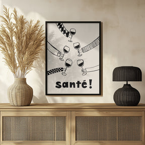 Santé Wine Party with Friends Poster