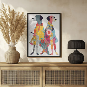 Colorful Dogs Poster