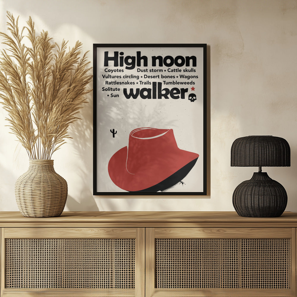 Western cowboy hat print Poster