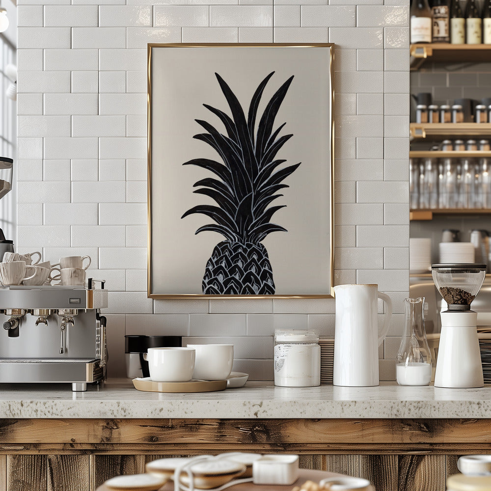 Black Pineapple Poster