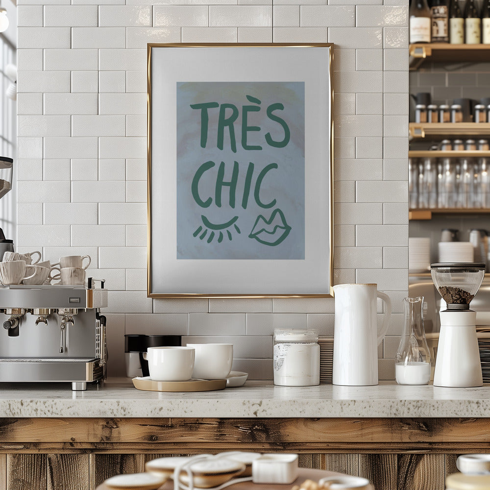 Très Chic Blue Frame Poster