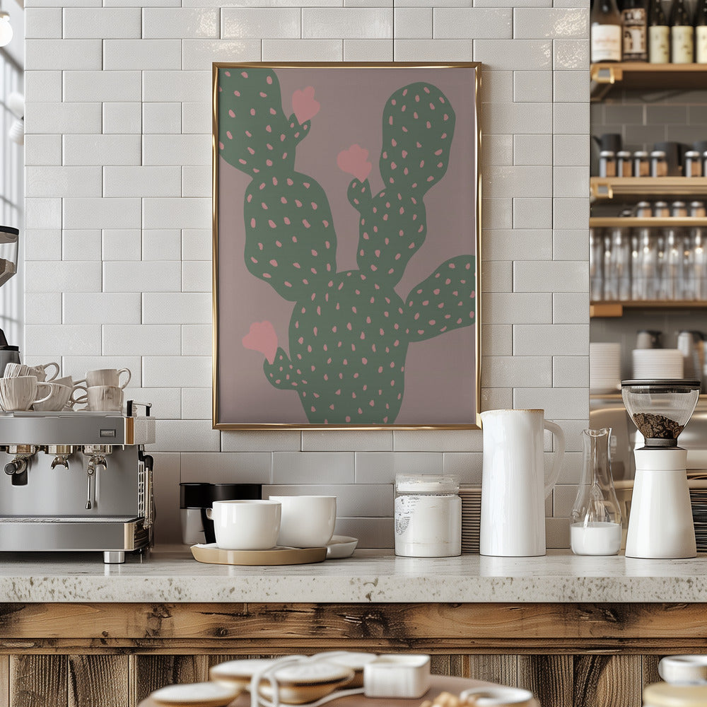 Green Cactus Poster