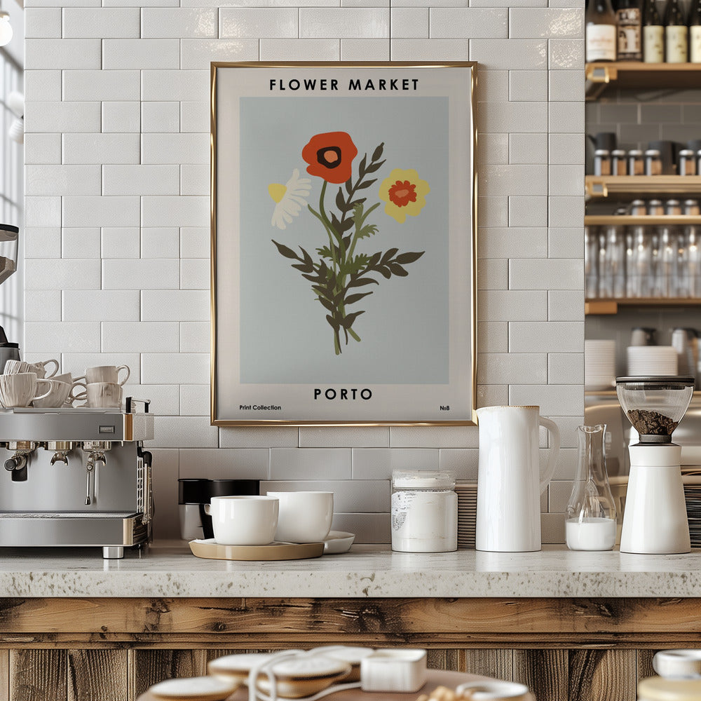 Flower Market Porto Poster
