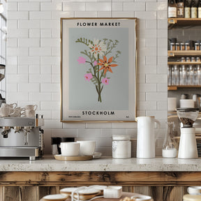 Flower Market Stockholm Poster