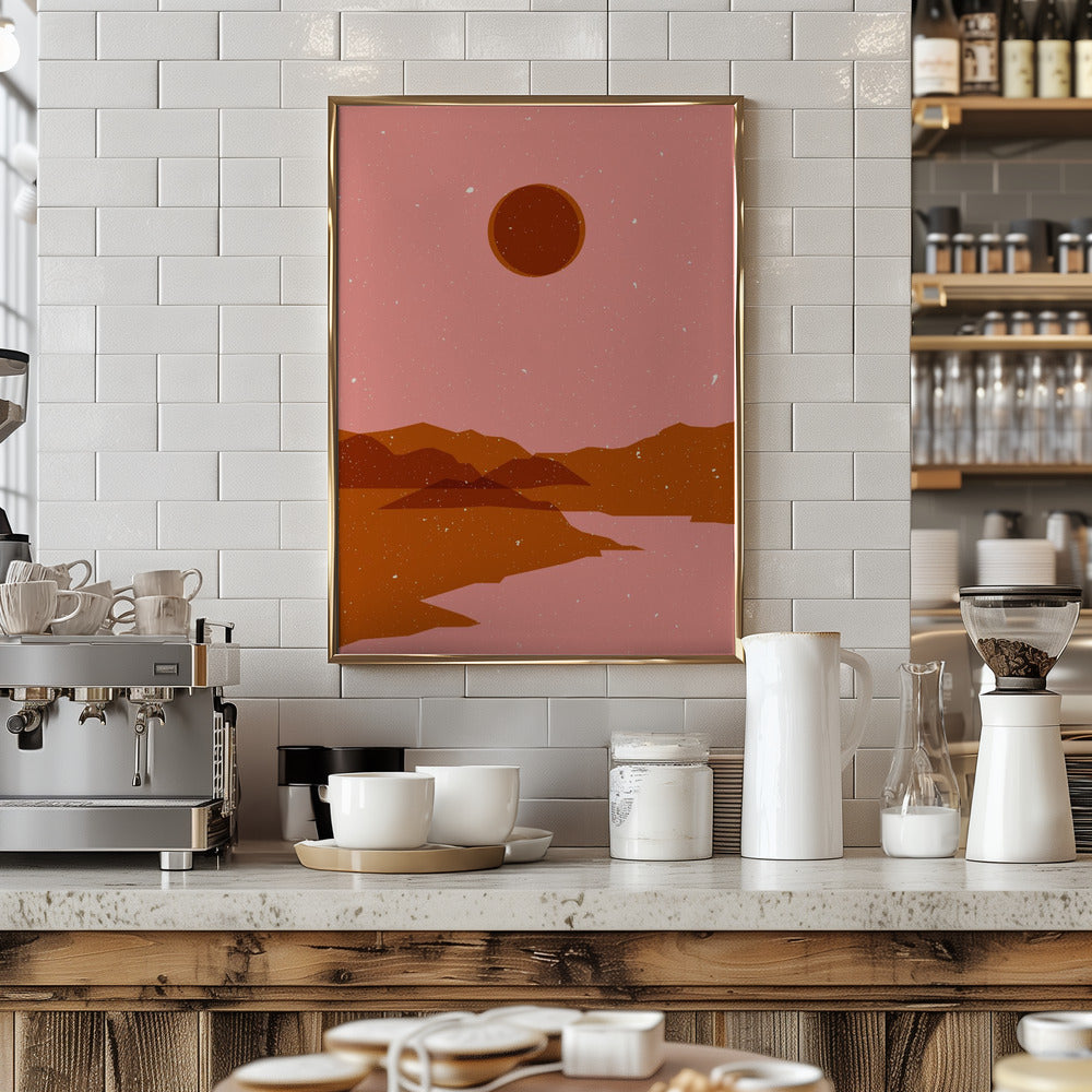 Moon  landscape Poster