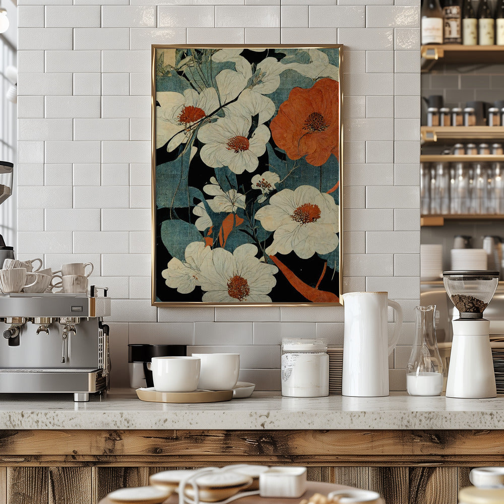 Asian Flowers Poster