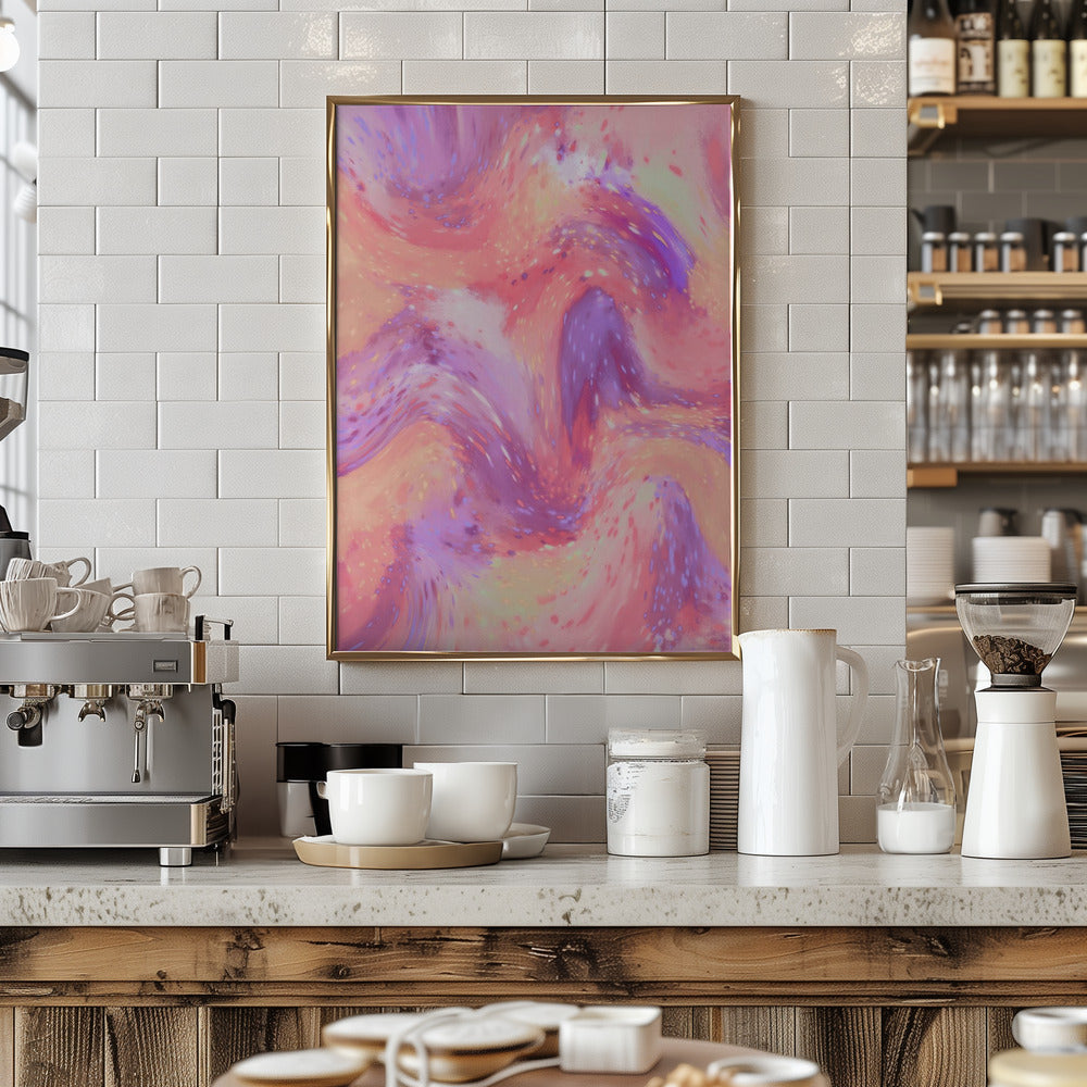 Pastel Space Pattern Poster