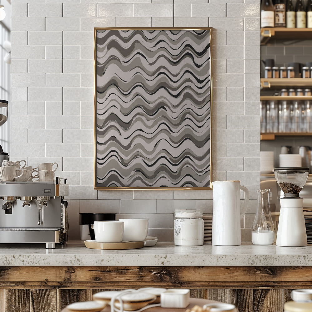 Wavey Pastel Pattern Poster