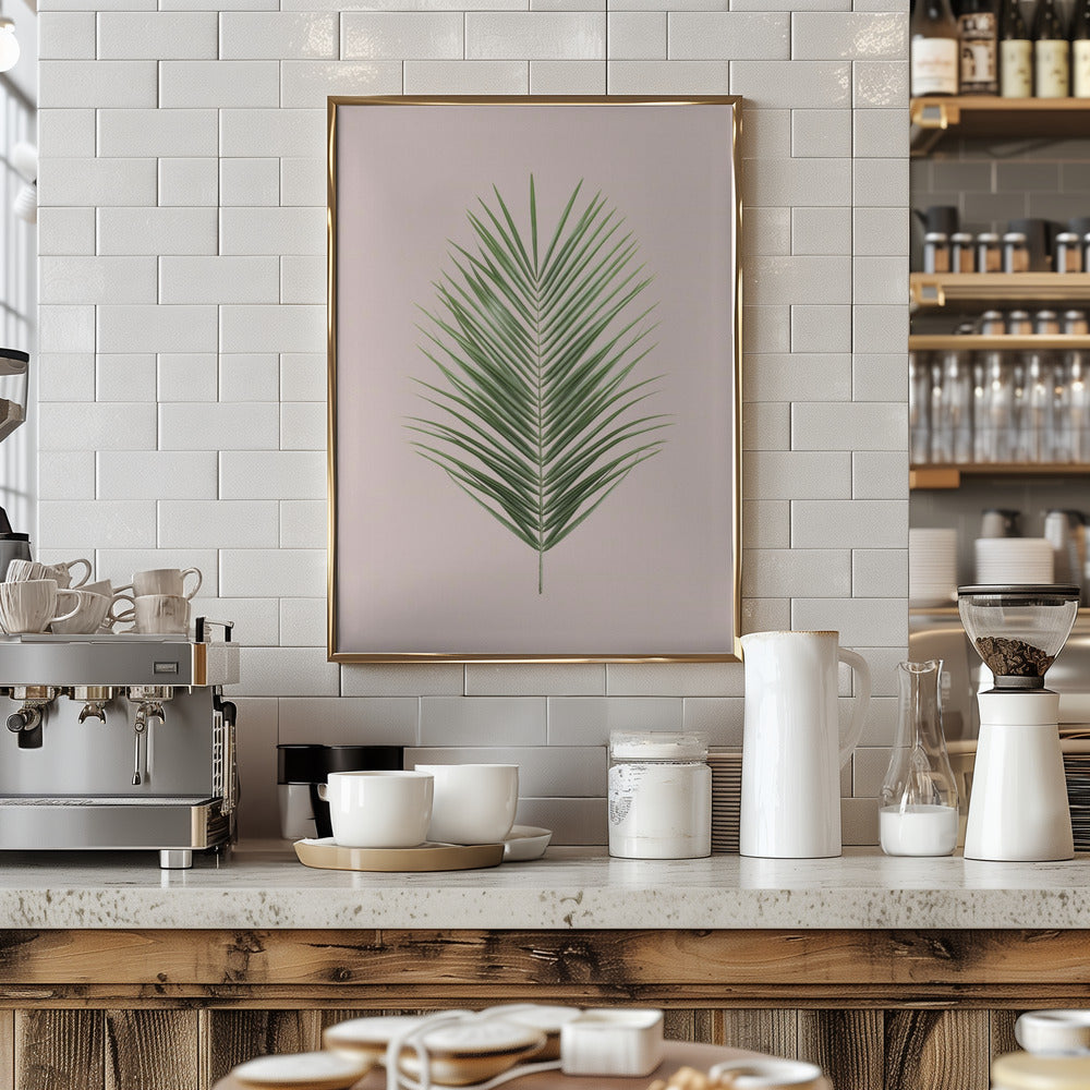 Palm Leaf Blush Poster