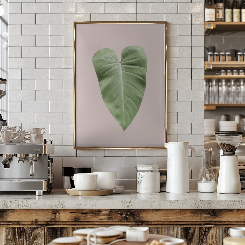 Tropical Leaf Blush Poster