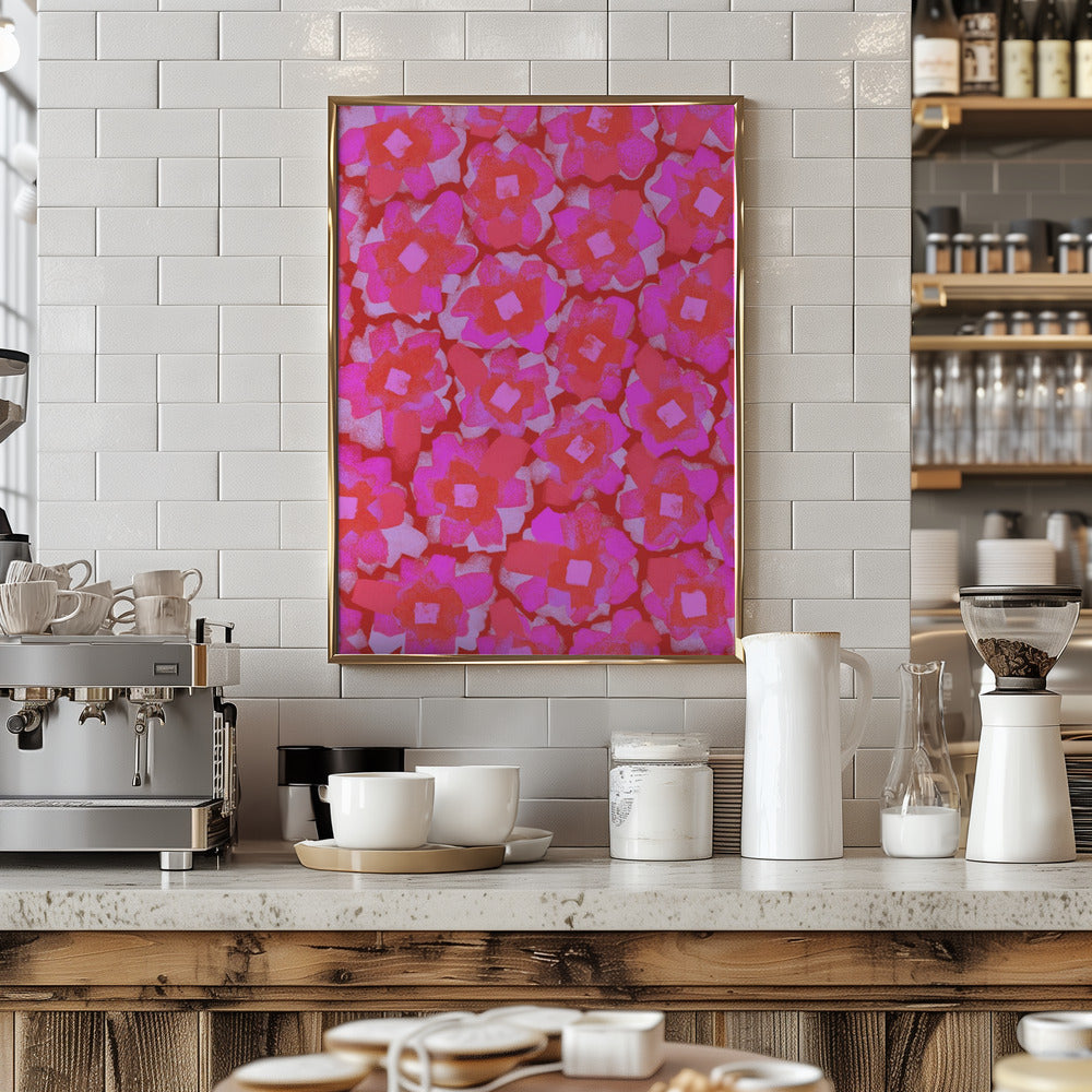 Cute Pink Flowers Poster