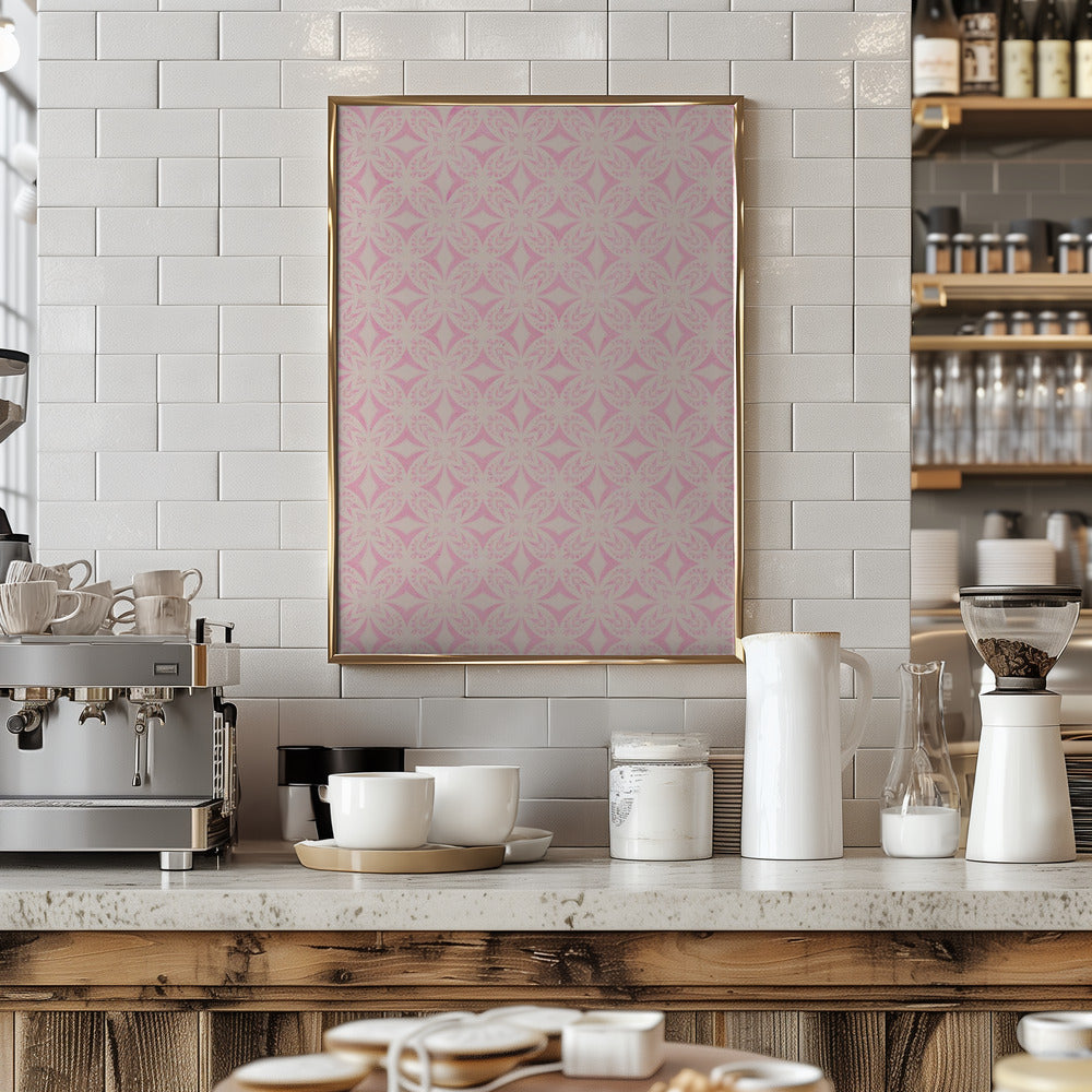 Light Pink Tile Pattern Poster